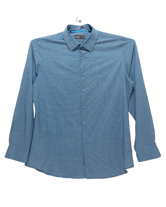 Quieti Blue Cotton Shirt For Men Large