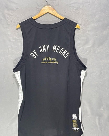 By Any Means Black Sports Vest T Shirt For Men XL