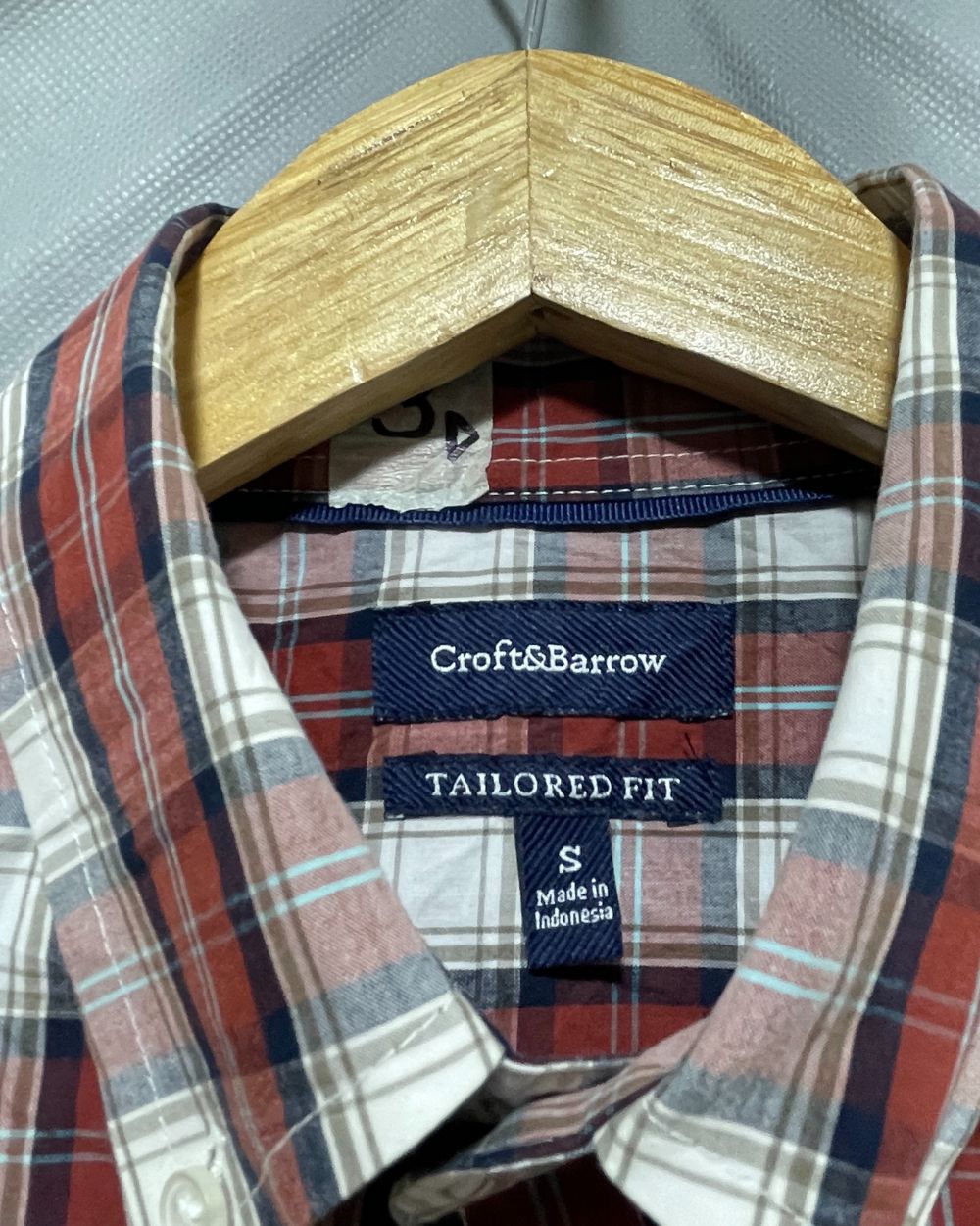 Croft&Barrow Red Cotton Shirt For Men Small