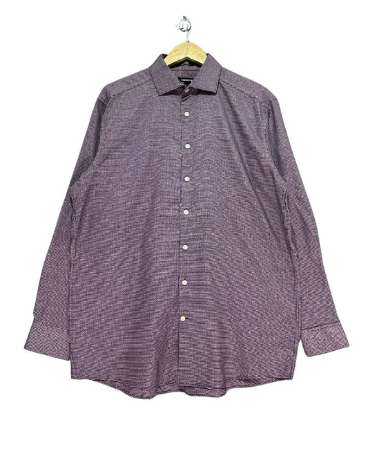 Claiborne Purple Cotton Shirt For Men X Large