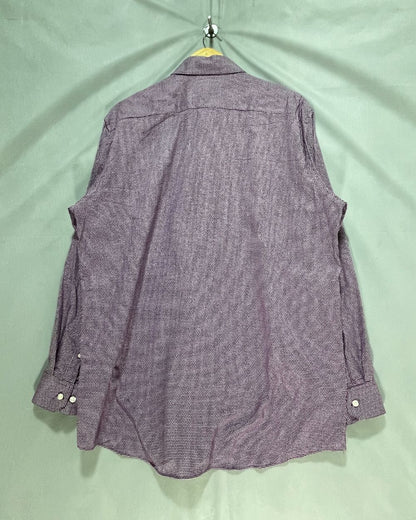 Claiborne Purple Cotton Shirt For Men X Large