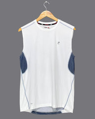 Fila White Sports T Shirt For Men Medium