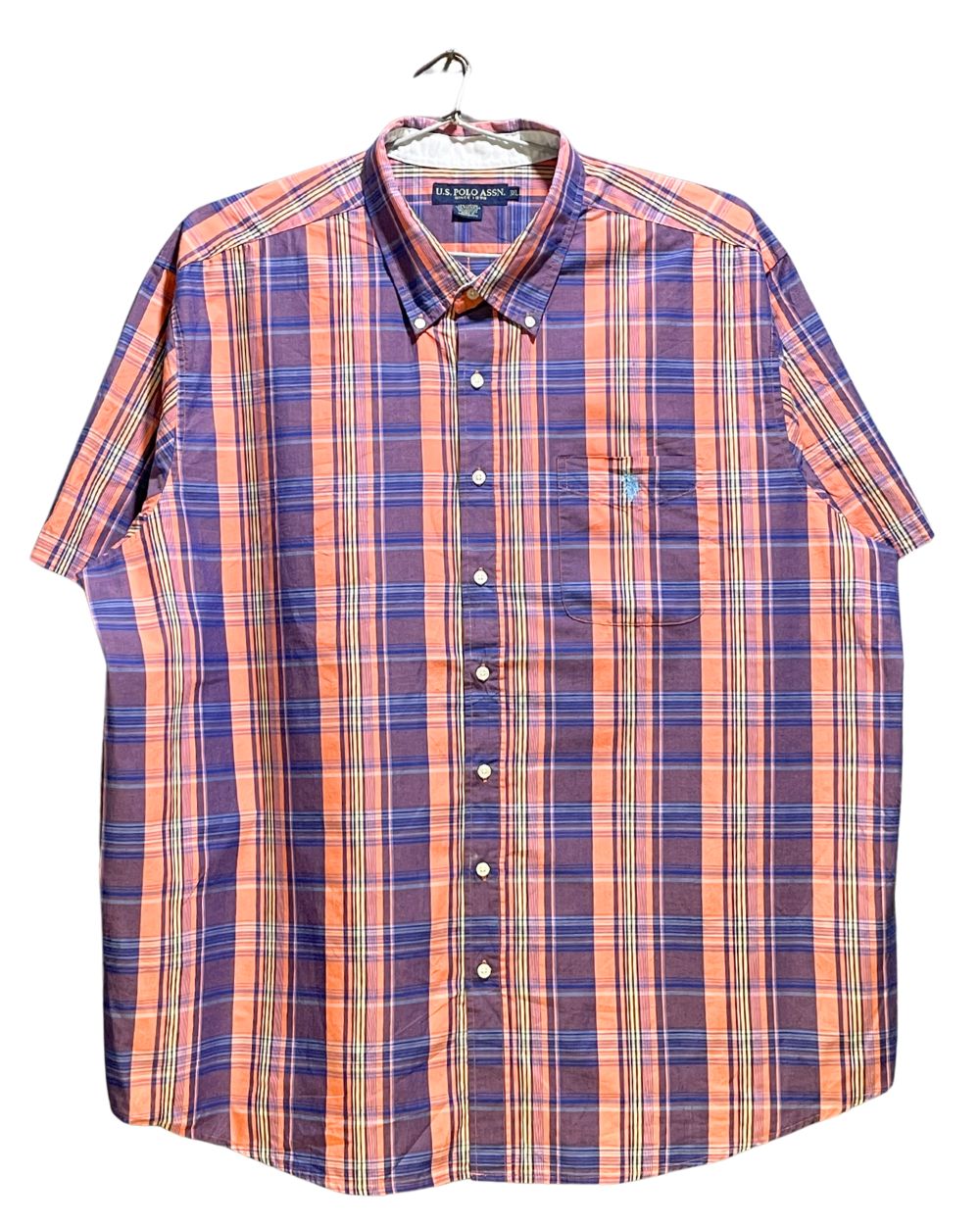 Polo U.S. Assn Orange Cotton Shirt For Men 3X Large | Preloved Labels