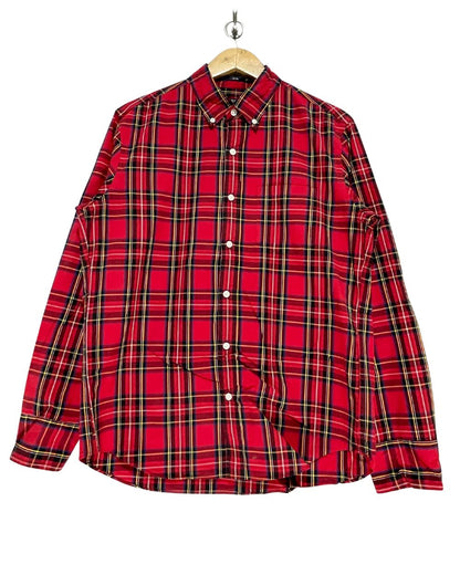 J.Crew Red Cotton Shirt For Men Medium