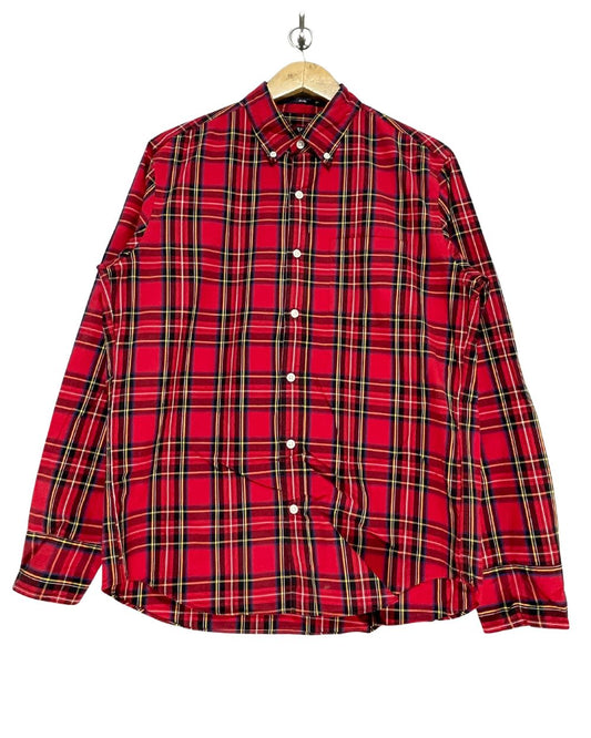 J.Crew Red Cotton Shirt For Men Medium