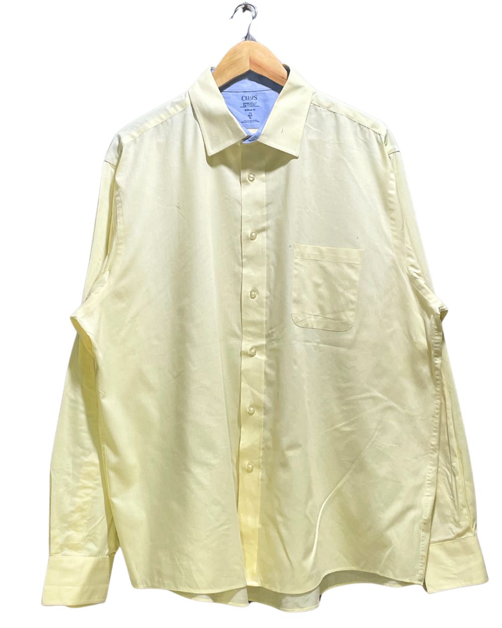 Chaps Yellow Cotton Shirt For Men XXL | Preloved Labels