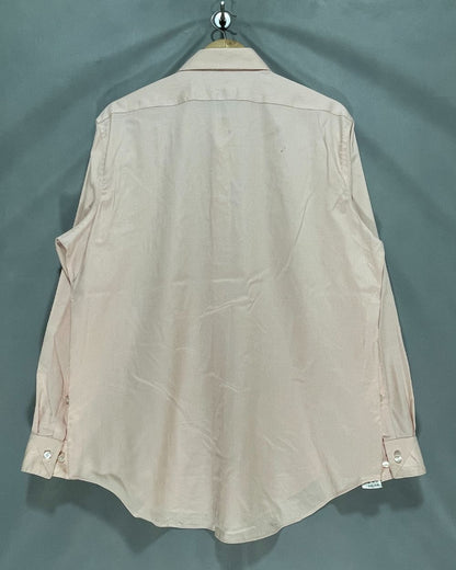Calvin Klein Pink Cotton Shirt For Men Large
