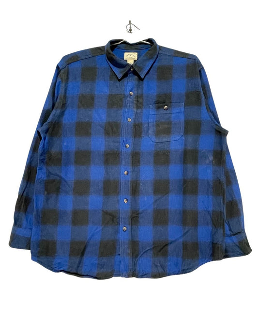 Blue Mountain Blue Cotton Shirt For Men XL