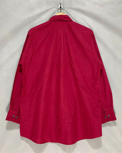 Van Heusen Red Cotton Shirt For Men Large