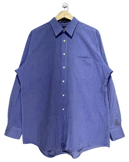 Barrington Blue Cotton Shirt For Men Large