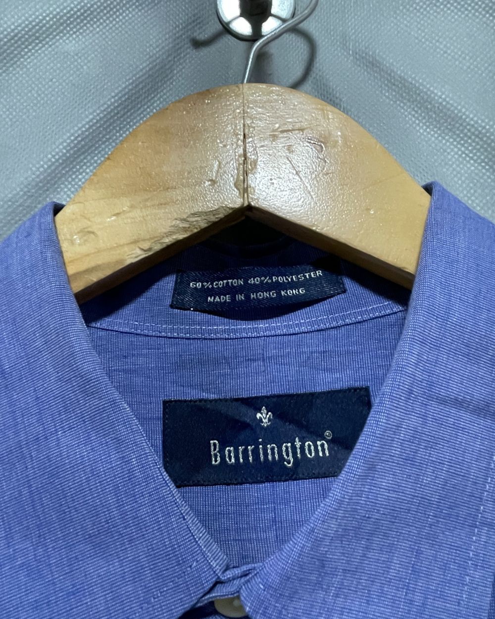 Barrington Blue Cotton Shirt For Men Large