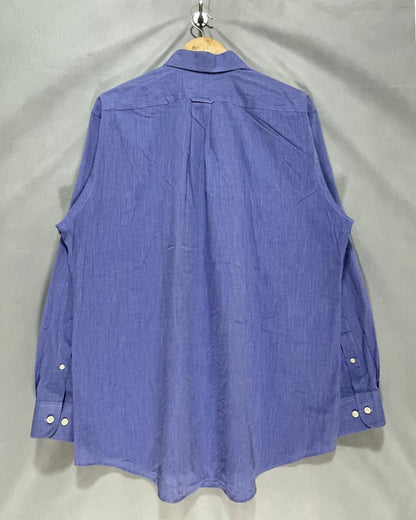 Barrington Blue Cotton Shirt For Men Large