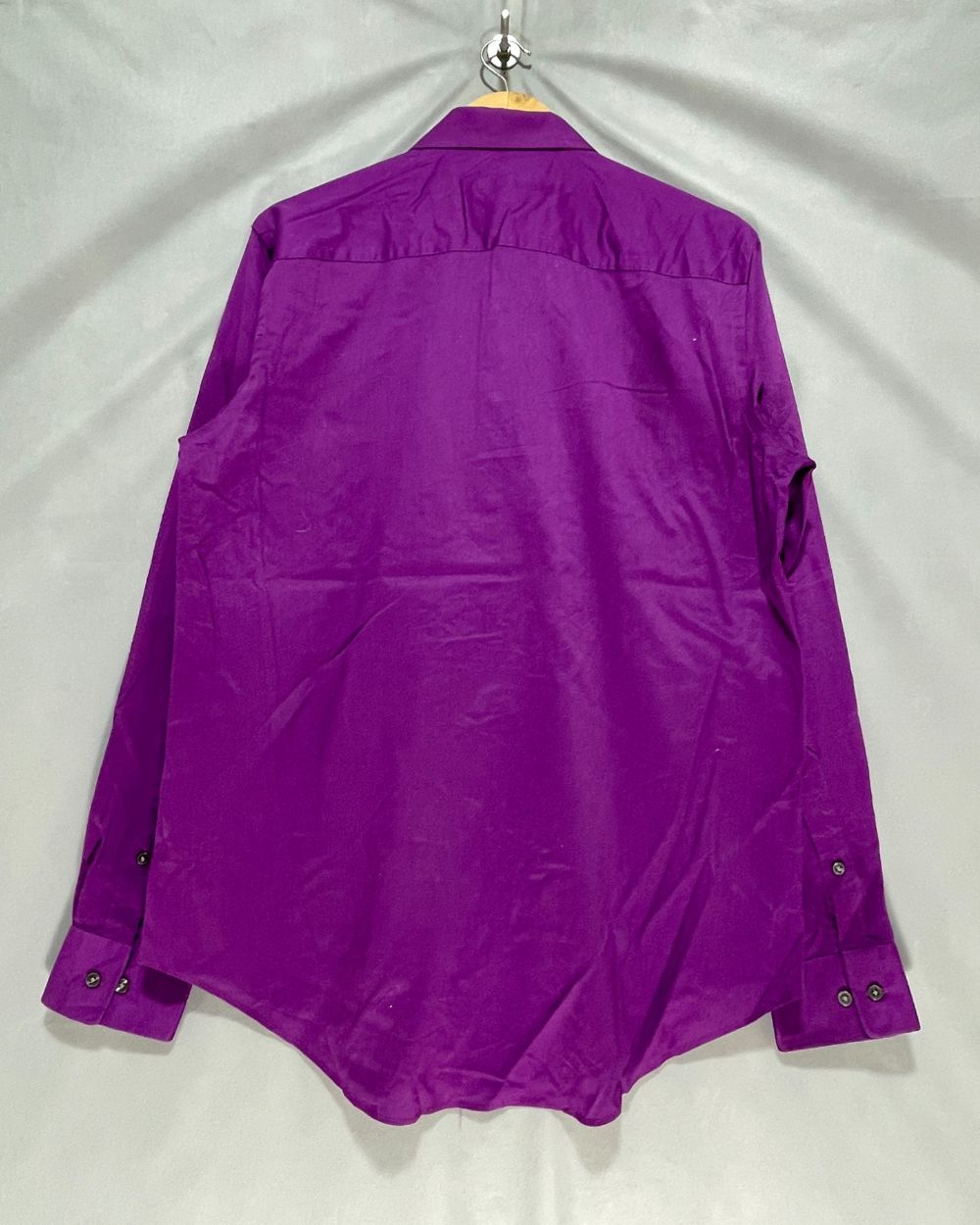 Van Heusen Purple Cotton Shirt For Men L