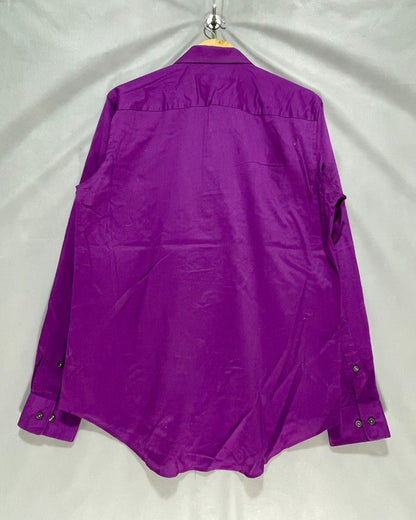 Van Heusen Purple Cotton Shirt For Men L