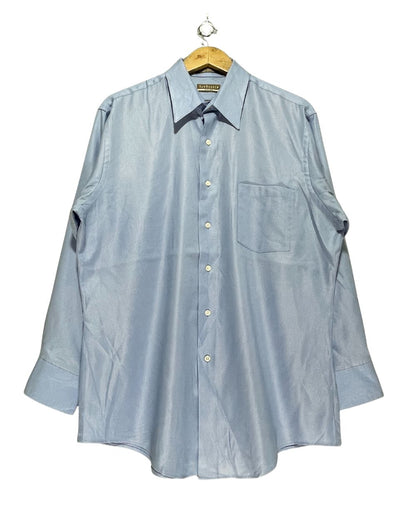 Van Heusen Blue Cotton Shirt For Men L