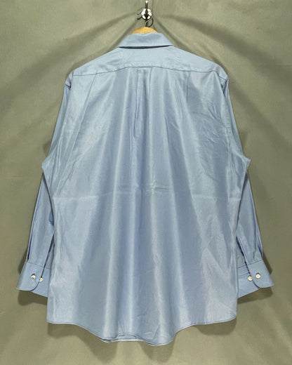 Van Heusen Blue Cotton Shirt For Men L