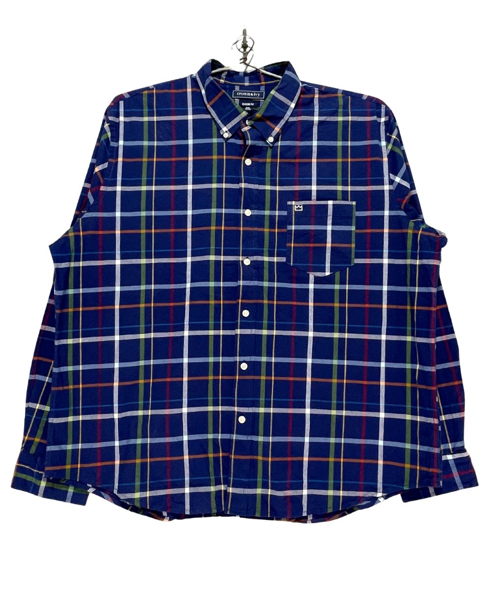 Crown&Ivy Blue Cotton Shirt For Men XX L