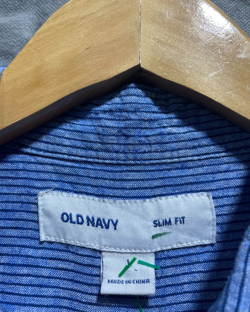 Old Navy Blue Cotton Shirt For Men L | Preloved Labels