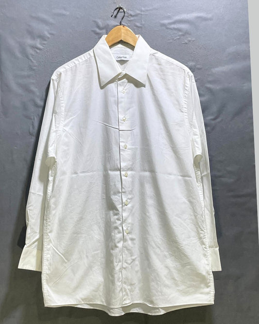 Calvin Klein White Cotton Shirt For Men L | Preloved Labels