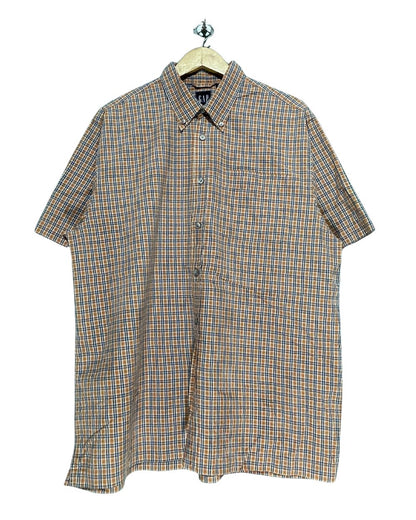 Gap Orange Cotton Shirt For Men L