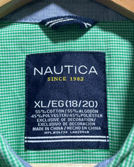 Nautica Green Cotton Shirt For Men XL