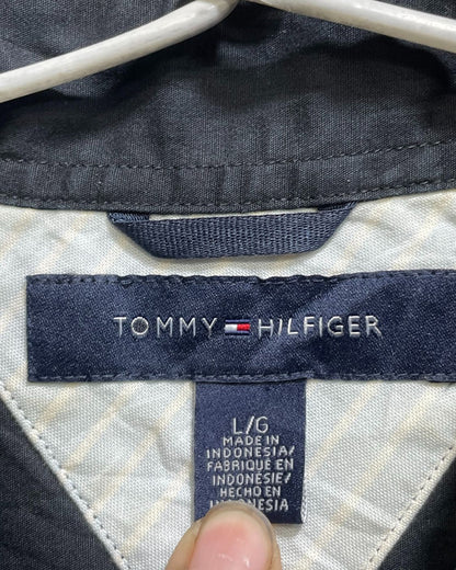Tommy Hilfiger Black Cotton Shirt For Men L