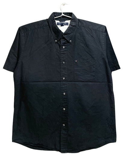 Tommy Hilfiger Black Cotton Shirt For Men L