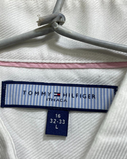 Tommy Hilfiger White Cotton Shirt For Men L
