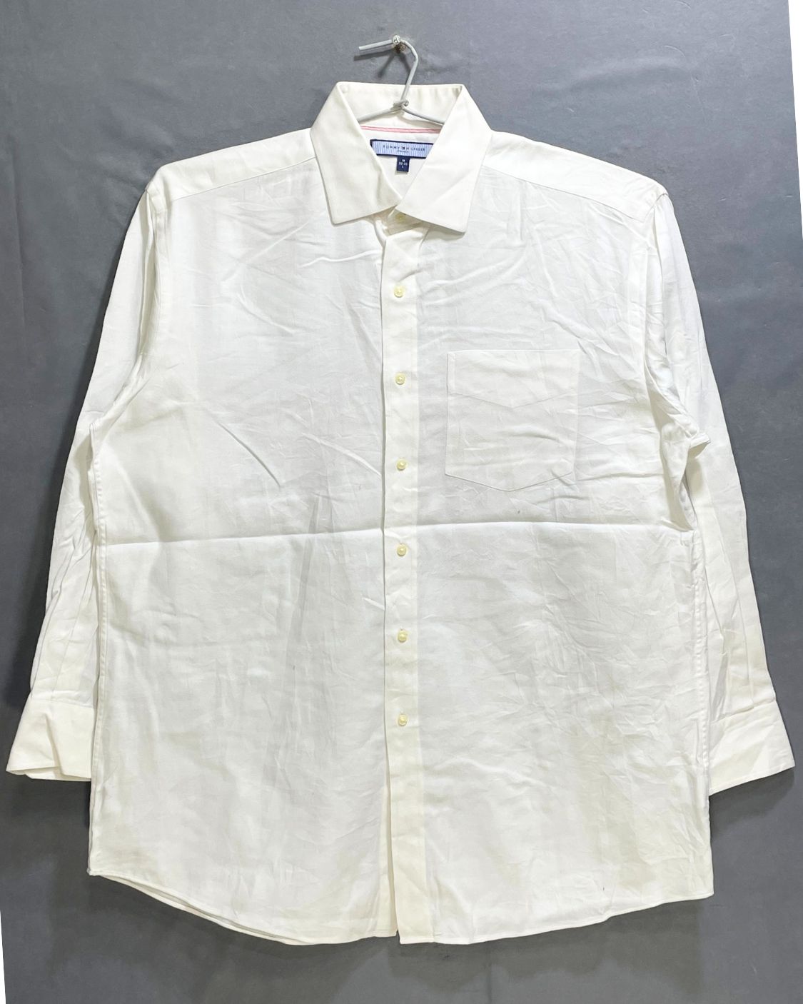 Tommy Hilfiger White Cotton Shirt For Men L