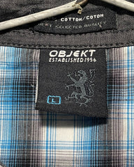 Objekt Blue Cotton Shirt For Men Large | Preloved Labels