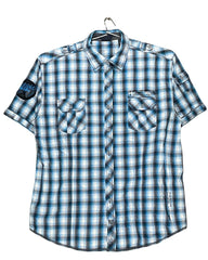 Objekt Blue Cotton Shirt For Men Large | Preloved Labels