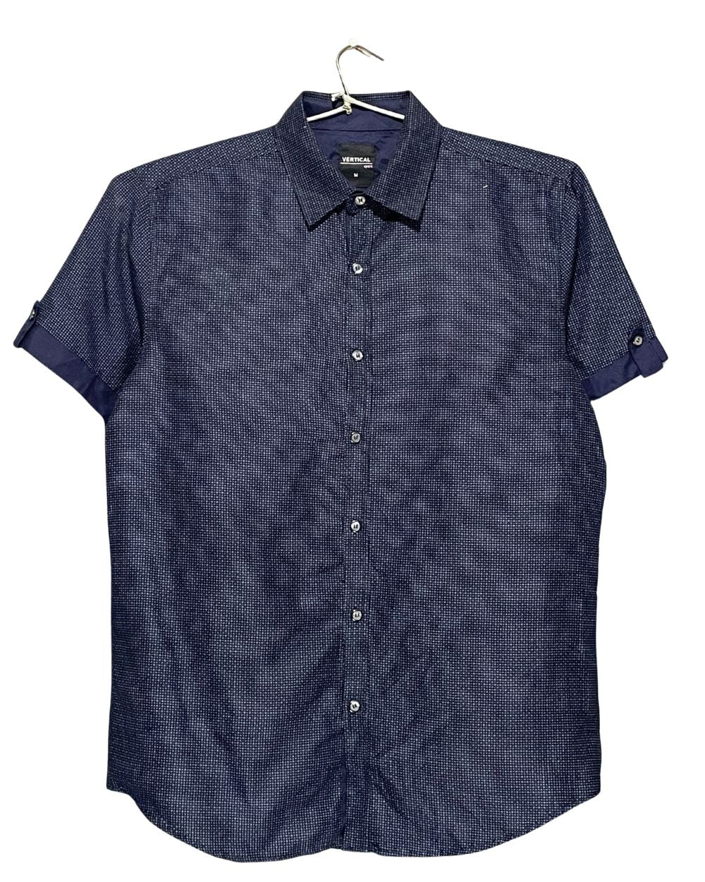Vertical Blue Cotton Shirt For Men Medium | Preloved Labels