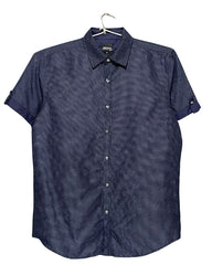 Vertical Blue Cotton Shirt For Men Medium | Preloved Labels