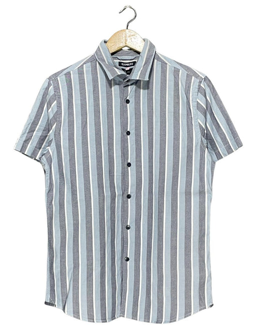 Express Gray Cotton Shirt For Men Small | Preloved Labels