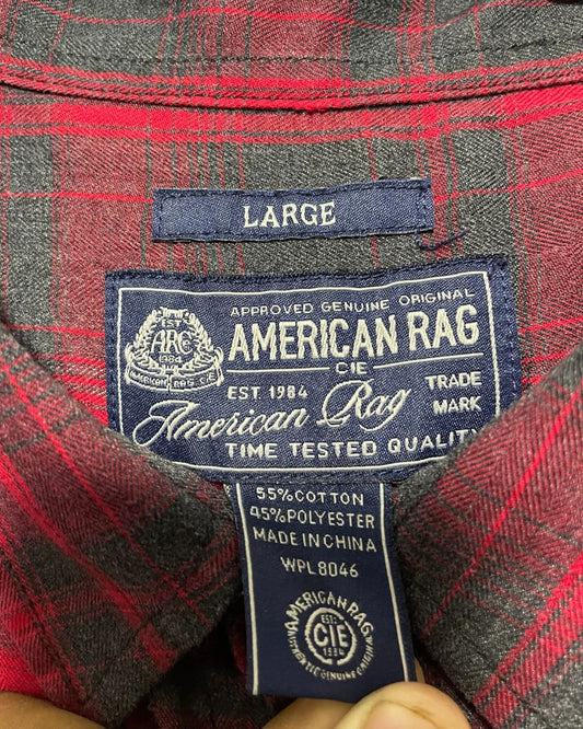 American Rag Red Cotton Shirt For Men Large | Preloved Labels