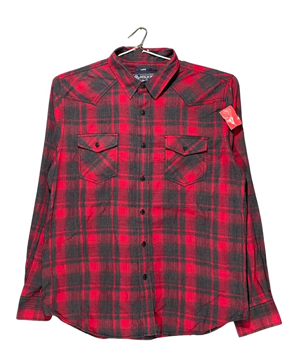 American Rag Red Cotton Shirt For Men Large | Preloved Labels