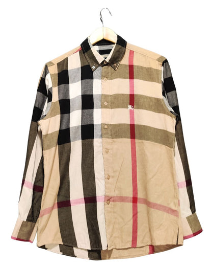 Burberry Cream Cotton Shirt For Men M