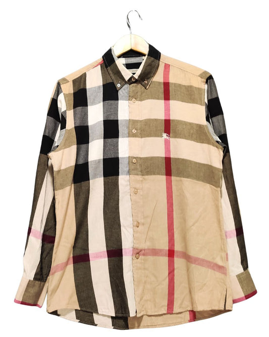 Burberry Cream Cotton Shirt For Men M