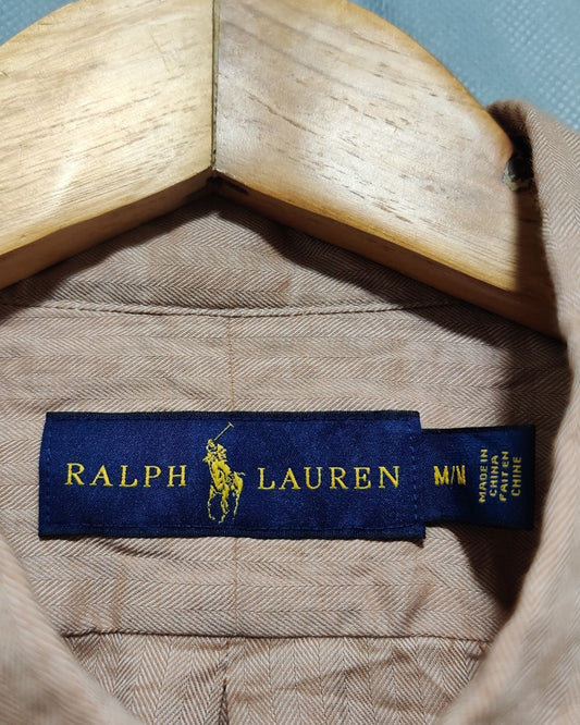 Polo Ralph Lauren Cream Cotton Shirt For Men M