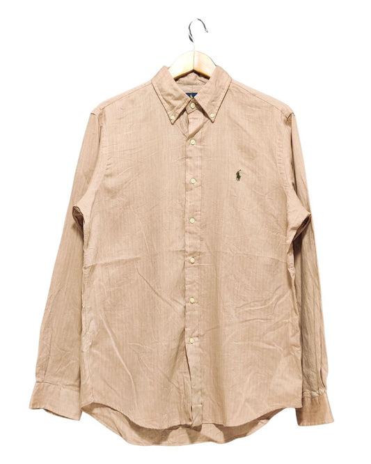 Polo Ralph Lauren Cream Cotton Shirt For Men M