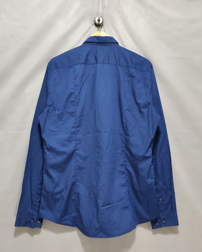 H&M Blue Cotton Shirt For Men L