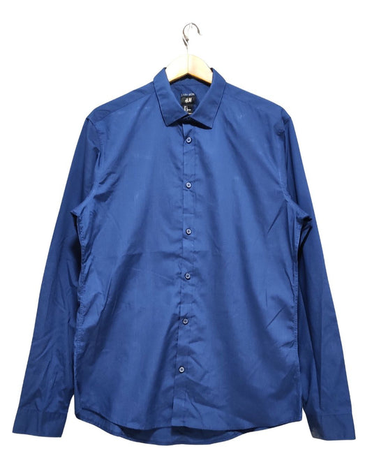 H&M Blue Cotton Shirt For Men L