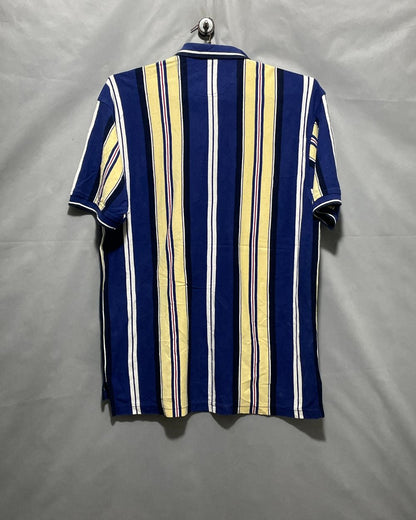 Izod Blue Cotton Polo T Shirt For Men Large