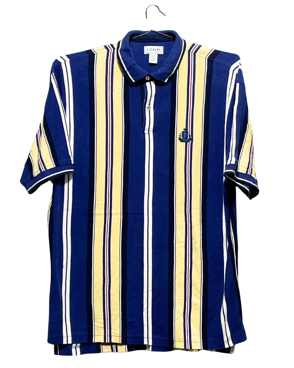 Izod Blue Cotton Polo T Shirt For Men Large