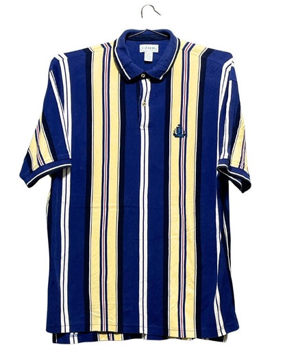 Izod Blue Cotton Polo T Shirt For Men Large