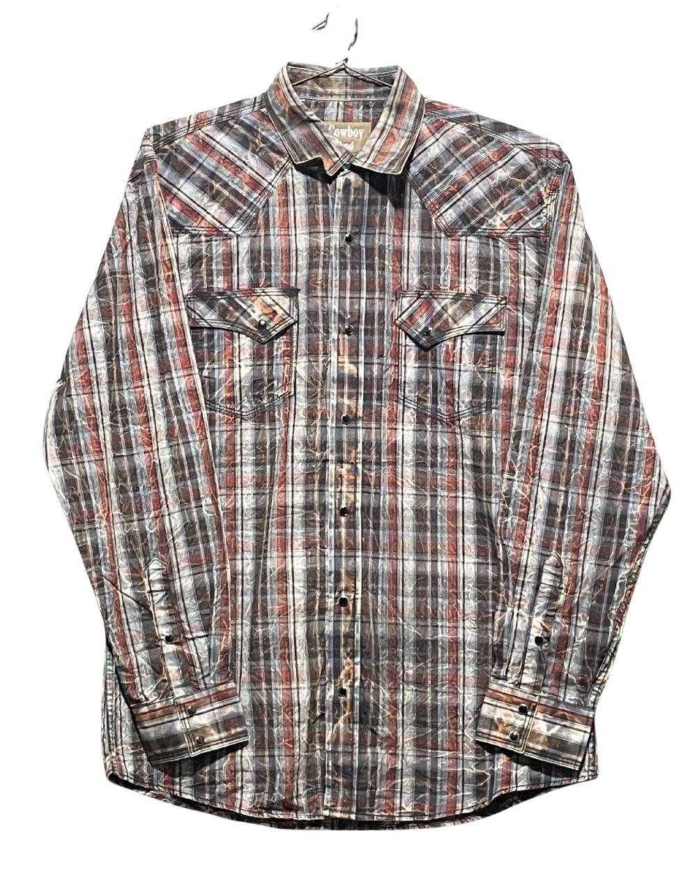 Cowboy Legend Brown Cotton Shirt For Men XL