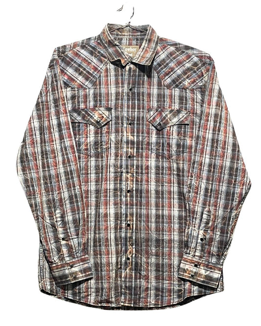 Cowboy Legend Brown Cotton Shirt For Men XL