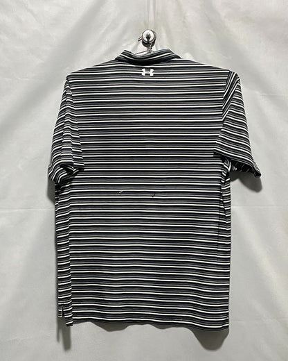 Under Armour Gray Cotton Polo T Shirt For Men XL
