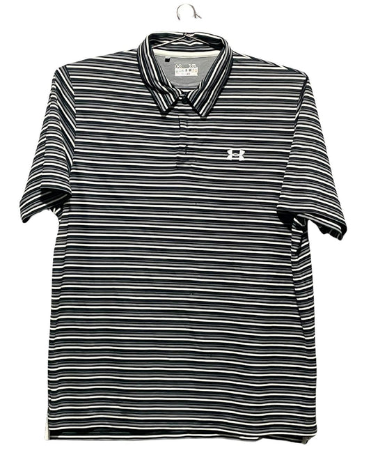 Under Armour Gray Cotton Polo T Shirt For Men XL