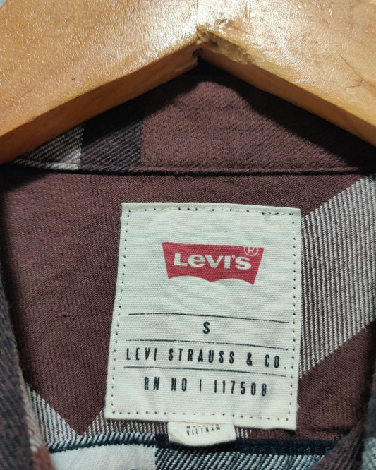 Levi's Brown Cotton Shirt For Men S